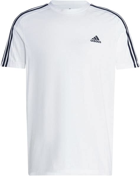 adidas shirt essential 3s tee dunkelblau weiß|Adidas Essential 3S Tee Shirt (IC9336) weiß .